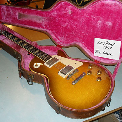 ’59 Gibson Les Paul Standard oli näyttelyn puhutuin soitin.
